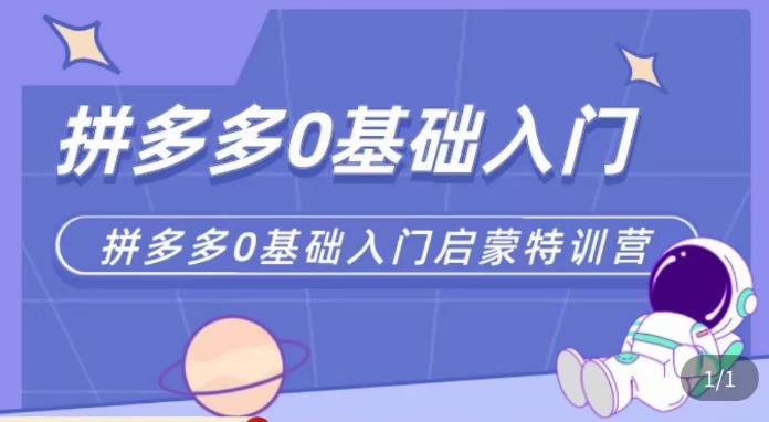 六一电商·拼多多运营0-1实操特训营，拼多多从基础到进阶的可实操玩法-iTZL项目网