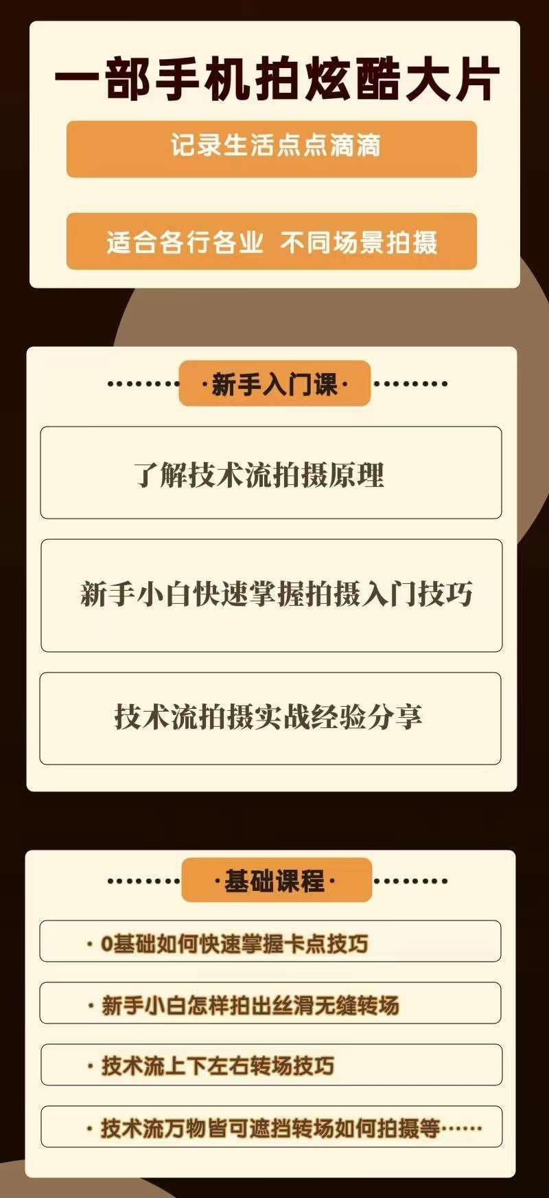 图片[2]-（3895期）0基础新手玩转炫酷技术流拍摄：入门到精通私教课，多视角演示，通俗易懂-iTZL项目网
