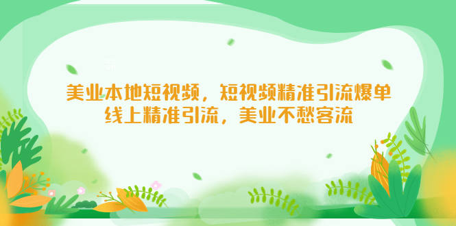 （5059期）美业本地短视频，短视频精准引流爆单，线上精准引流，美业不愁客流-iTZL项目网