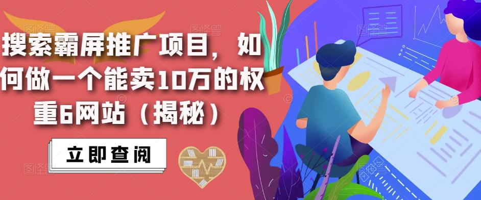 搜索霸屏推广项目，如何做一个能卖10万的权重6网站（揭秘）-iTZL项目网