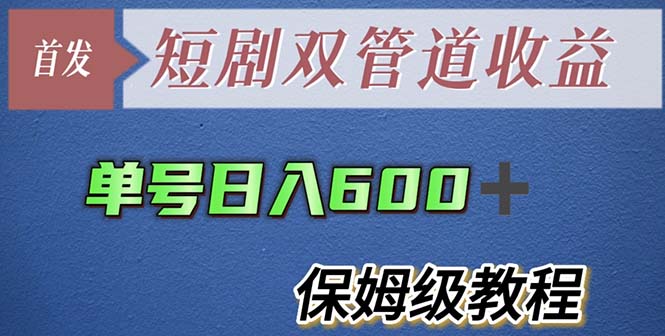 （5850期）单号日入600+最新短剧双管道收益【详细教程】-iTZL项目网