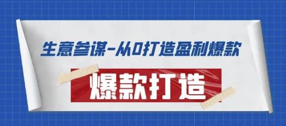 生意参谋-从0打造盈利爆款：手把手教您打造爆款多种玩法-iTZL项目网