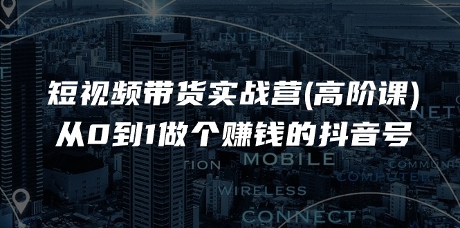 （11253期）短视频带货实战营(高阶课)，从0到1做个赚钱的抖音号（17节课）-iTZL项目网
