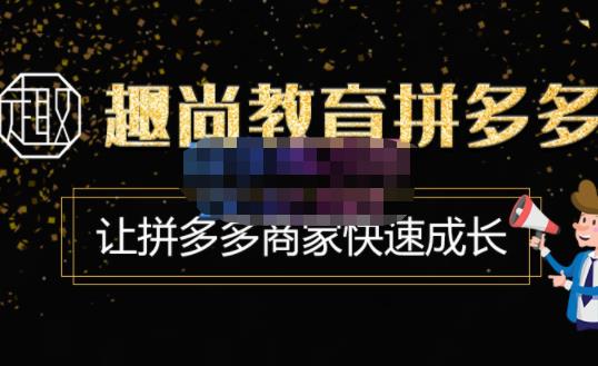 趣尚教育·拼多多运营实操VIP特训营，让拼多多商家快速成长-价值3180元-iTZL项目网