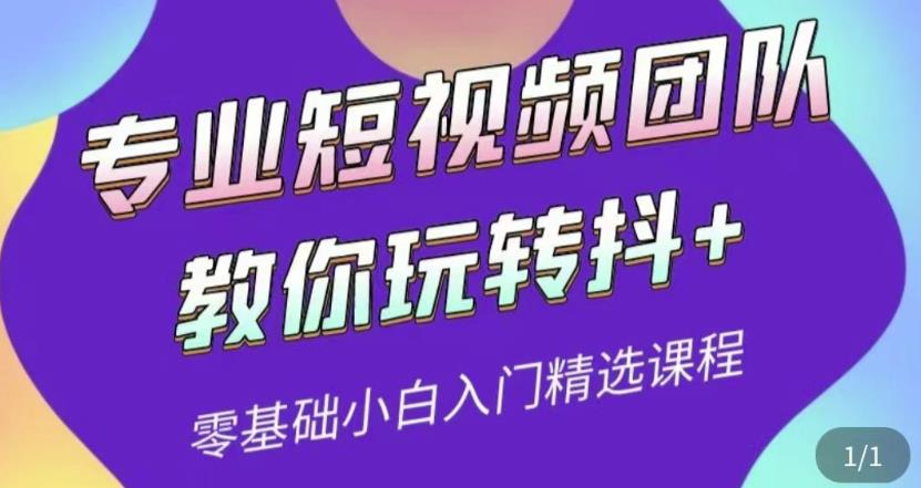 专业短视频团队教你玩转抖+0基础小白入门精选课程（价值399元）-iTZL项目网