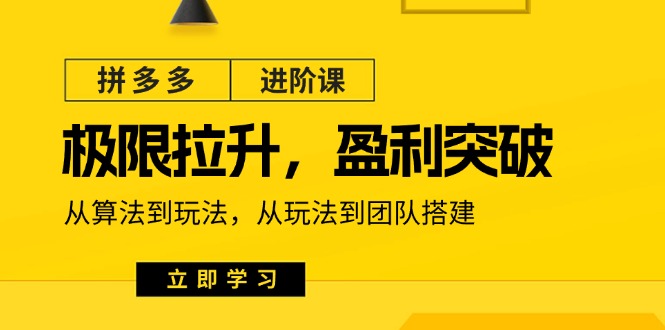 （11435期）拼多多·进阶课：极限拉升/盈利突破：从算法到玩法 从玩法到团队搭建-18节-iTZL项目网
