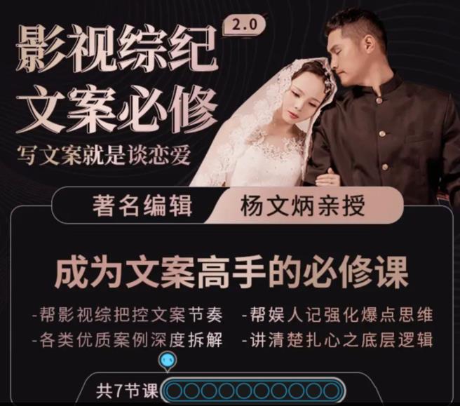 影视综纪·文案必修」阿炳价值1699的文案课，写文案，就是谈恋爱-iTZL项目网