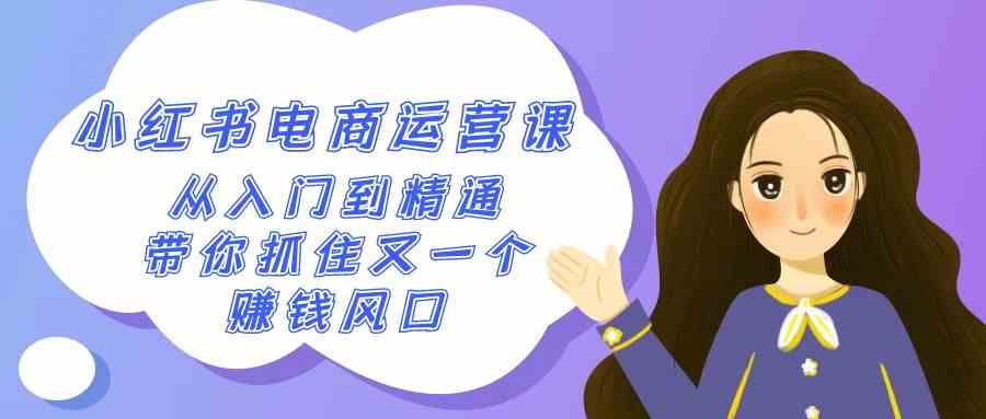 （9053期）2024小红书-电商运营课，从入门到精通，带你抓住又一个赚钱风口（50节课）-iTZL项目网