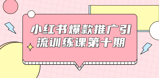 （1693期）小红书爆款推广引流训练课第十期，手把手带你玩转小红书，轻松月入过万-iTZL项目网