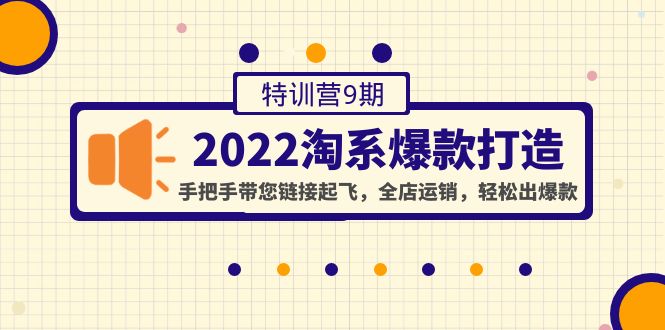 （4334期）2022淘系爆款打造特训营9期：手把手带您链接起飞，全店运销，轻松出爆款-iTZL项目网