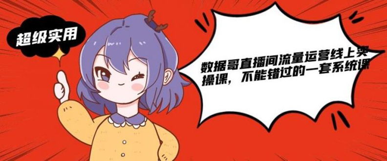 （1866期）数据哥直播间流量运营线上实操课，不能错过的一套系统课-iTZL项目网