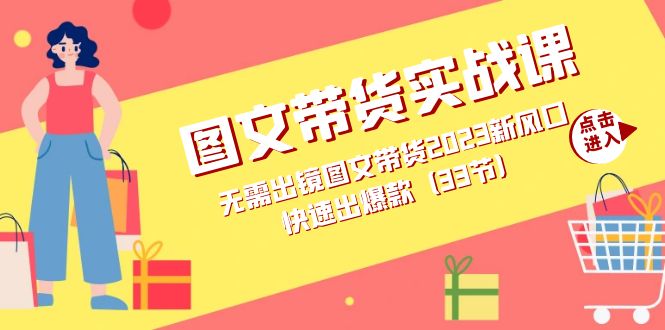 （7496期）图文带货实战课：无需出镜图文带货2023新风口，快速出爆款（33节）-iTZL项目网
