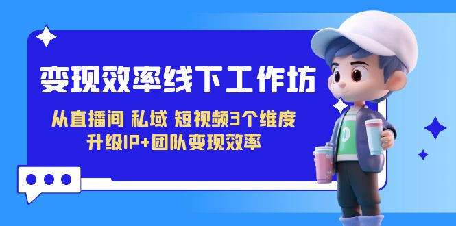 （7095期）变现-效率线下工作坊，从直播间、私域、短视频3个维度 升级IP+团队变现效率-iTZL项目网