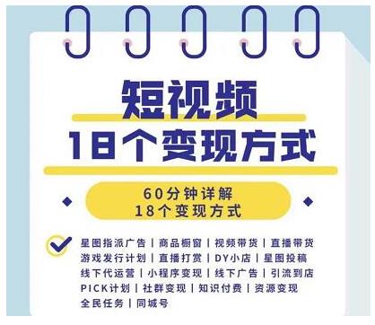 图片[2]-（1893期）短视频18个变现方式：星图指派广告、商铺橱窗、视频带货、直播带货等-iTZL项目网