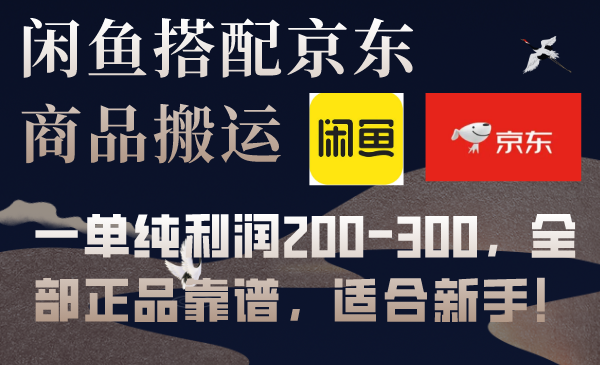 （7892期）闲鱼搭配京东备份库搬运，一单纯利润200-300，全部正品靠谱，适合新手！-iTZL项目网