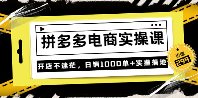 （3381期）《拼多多电商实操课》开店不迷茫，日销1000单+实操落地-iTZL项目网