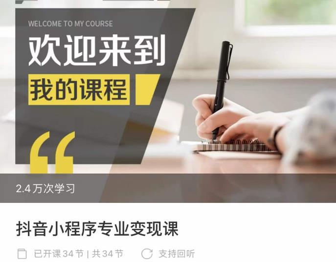 抖音小程序专业变现课，小程序各类玩法运营技巧变现-iTZL项目网