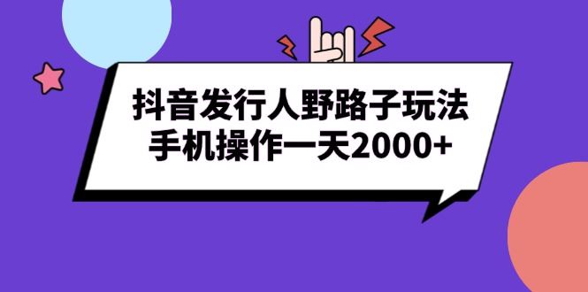 （13657期）抖音发行人野路子玩法，手机操作一天2000+-iTZL项目网