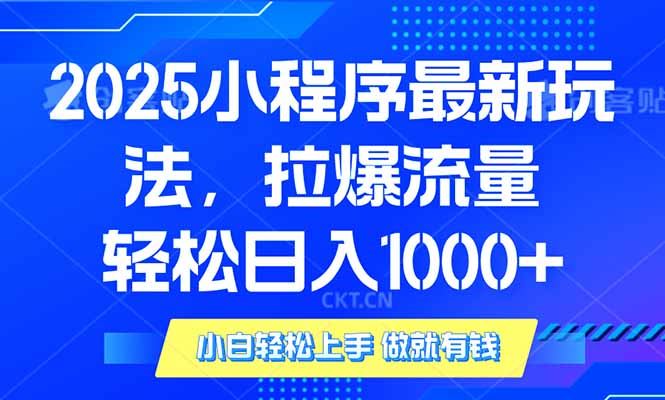 （14028期）2025年小程序最新玩法，流量直接拉爆，单日稳定变现1000+-iTZL项目网