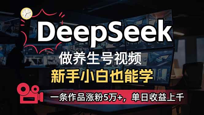 （14199期）小白用DeepSeek做养生号，一条作品涨粉5万+，单日收益上千-iTZL项目网