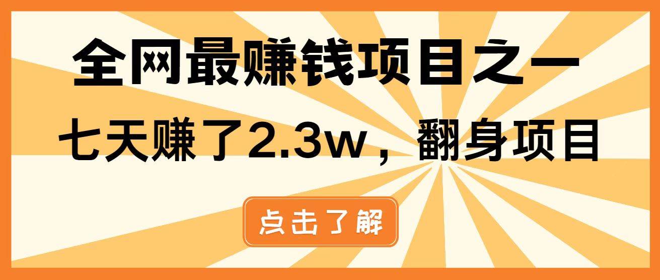（14723期）暴利项目，每天被动收益1500+，长期管道收益！0成本自己做老板！-iTZL项目网